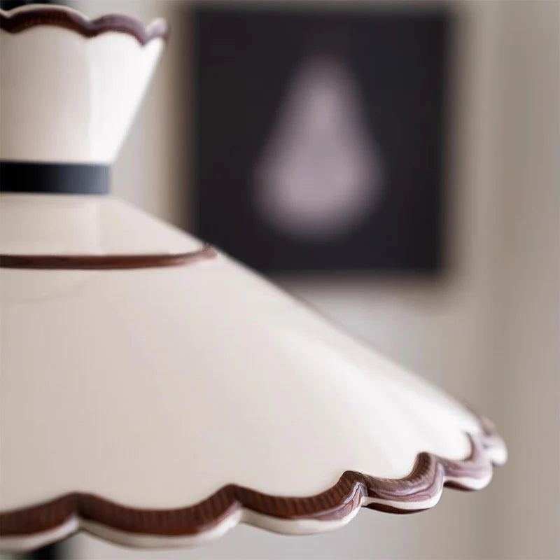 Brass & Ceramic Pendant Light for Bedside