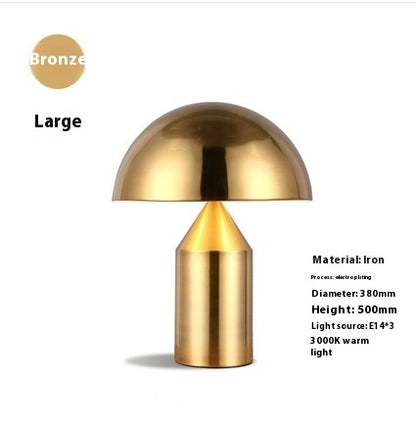 Hardware Mushroom-shaped Haircut Table Creative Bedside Lamp