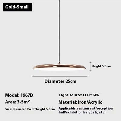 Dining Room Chandelier Macaron Flying Saucer Artistic Lamp