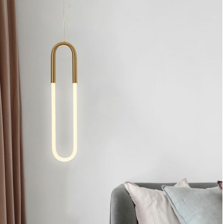 Nordic Minimalist Postmodern Halo Oval Small Chandelier