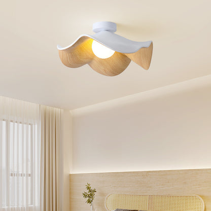 Modern Minimalist Walnut Grain Color Room Eye Protection Ceiling Lamp