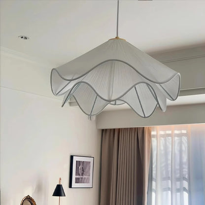 Bedroom Light Yarn Petal Chandelier Living Room Study Fabric Lamp