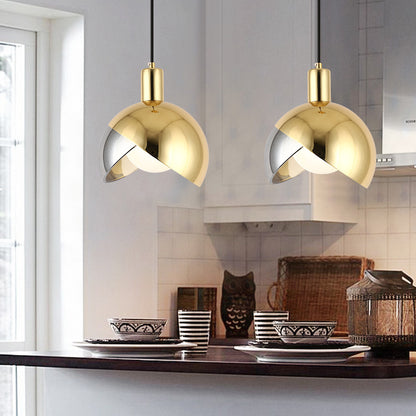 Simple Dining-room Lamp Golden Stitching Bedside Small Droplight