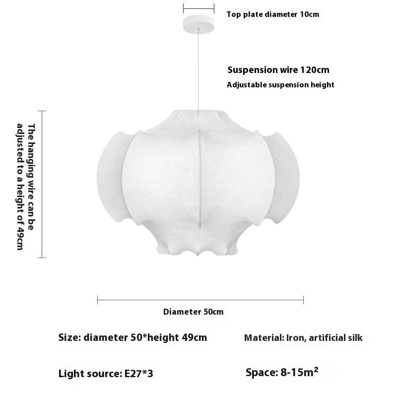 Master Bedroom Silk Chandelier French Retro Cream Style Lamps