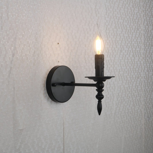 American Retro Small Wall Lamp Small Industrial Style Iron Hallway Lamp Indoor Aisle Stairs Candle French Style