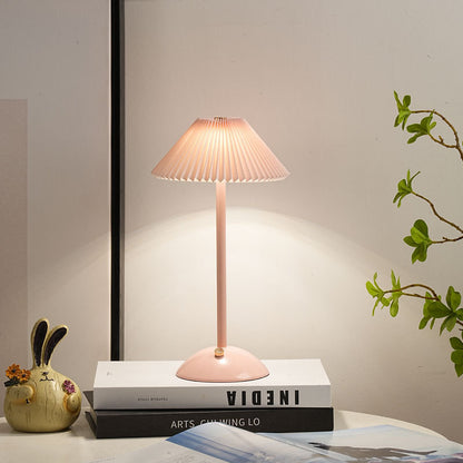 Bedroom Bedside Lamp Pleated Atmosphere Charging