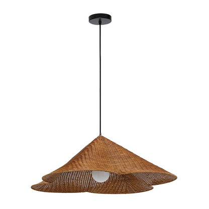 Silent Style Rattan-weaved Ceiling Lamp B & B Tea Room Zen