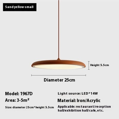 Dining Room Chandelier Macaron Flying Saucer Artistic Lamp