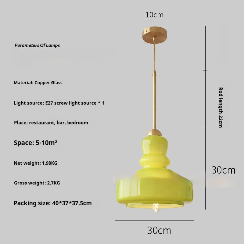 Color Gourd Small Droplight French Bedroom Hotel Bar Decoration Lamps