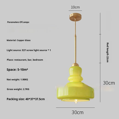 Color Gourd Small Droplight French Bedroom Hotel Bar Decoration Lamps