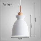 Retro Industrial Wood Wrought Iron Pendant Light