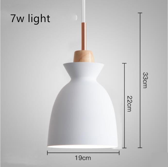 Retro Industrial Wood Wrought Iron Pendant Light