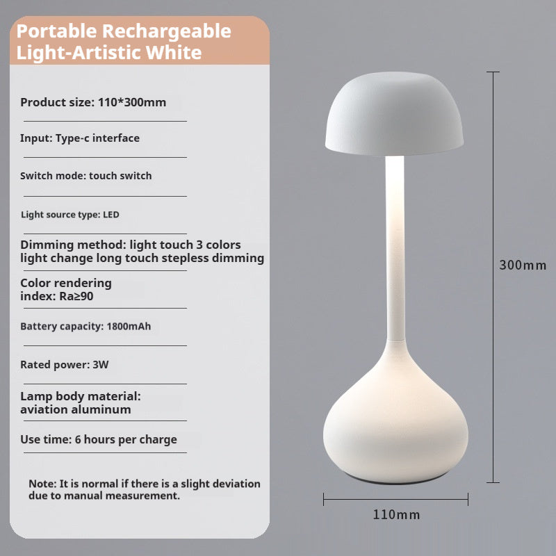 Nordic Denmark Portable Rechargeable Light Room Decorations Decorative Bedside Table Lamp