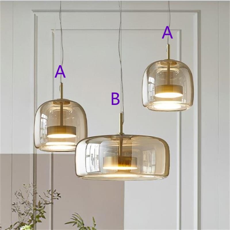 Glass Chandelier Jellyfish Restaurant Coffee Shop Bedside Decorations Lamps