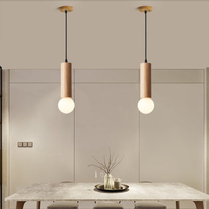 Wood Chandelier Restaurant Bar Stairs Simple Modern Creative Lamp