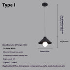 Modern Black Metal Pendant Lamp