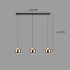 Modern Aluminum Ball Pendant Chandelier