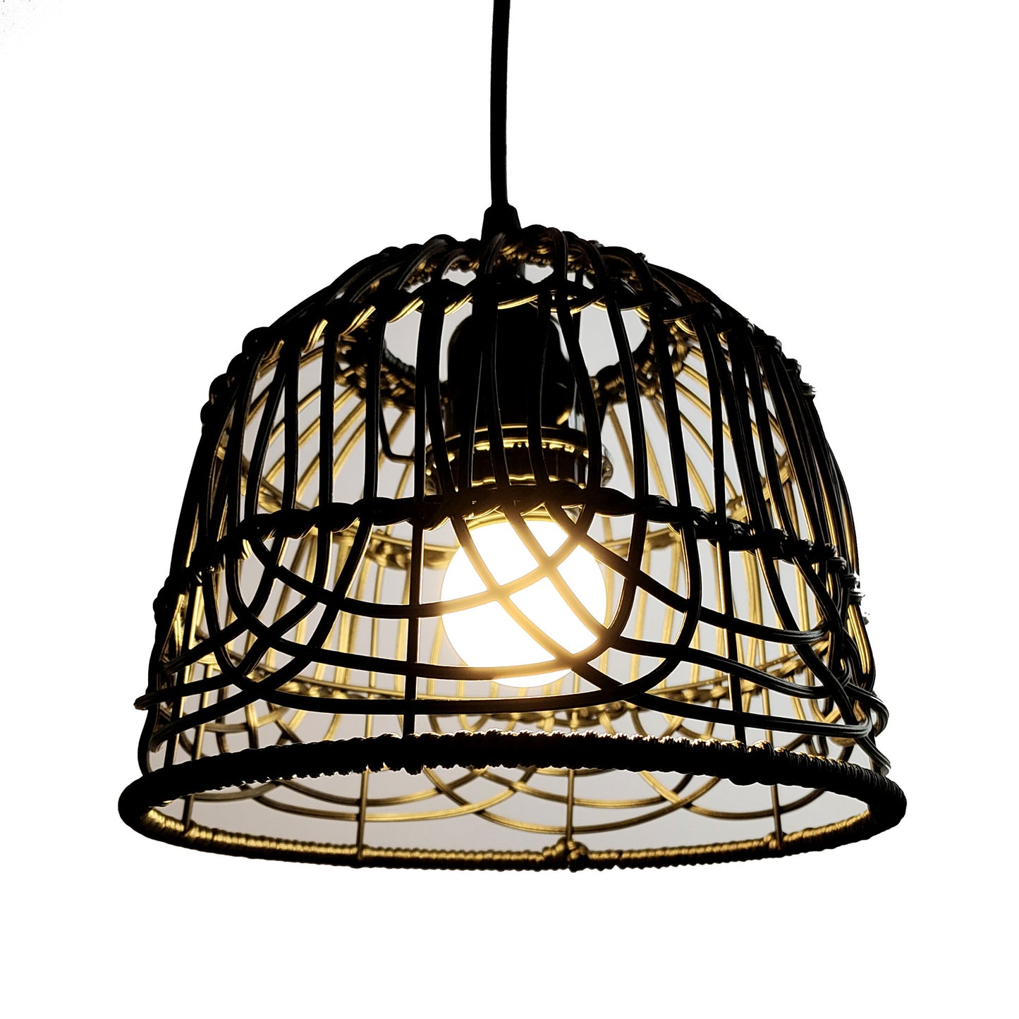Handmade Woven Rattan American Simple Chandelier Decoration