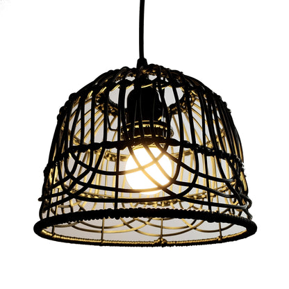Handmade Woven Rattan American Simple Chandelier Decoration