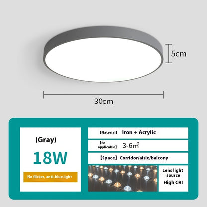 Led Ceiling Light Simple Living Room Round Nail Lamp For Domestic Use