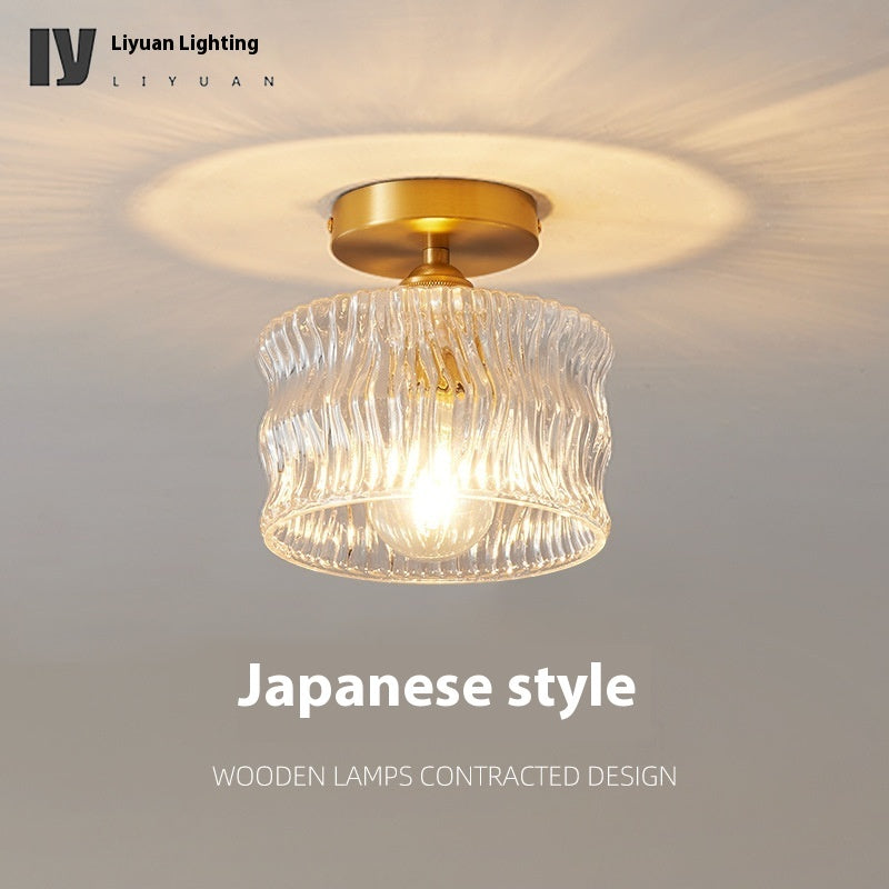 Brass Glass Ceiling Lamp Corridor Ceiling Lamp