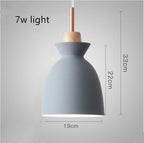 Retro Industrial Wood Wrought Iron Pendant Light