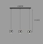 Modern Aluminum Ball Pendant Chandelier