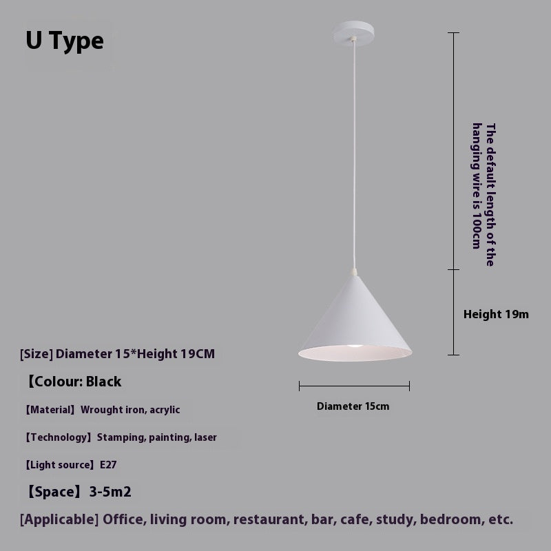 Modern Black Metal Pendant Lamp