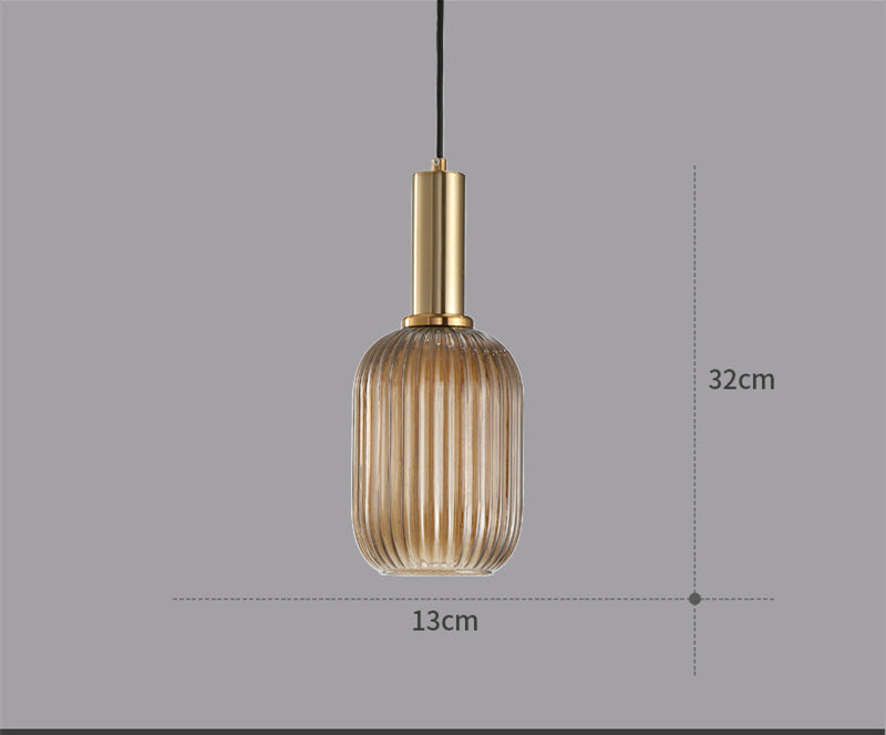 Bedroom Bedside Simple Bar Glass Chandelier Retro Lamps