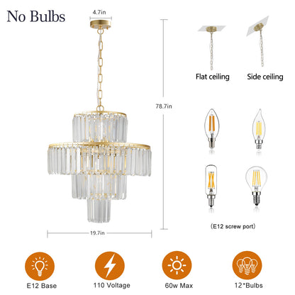 Crystal Chandelier Modern Chandeliers Lights Fixture Hanging Pendant