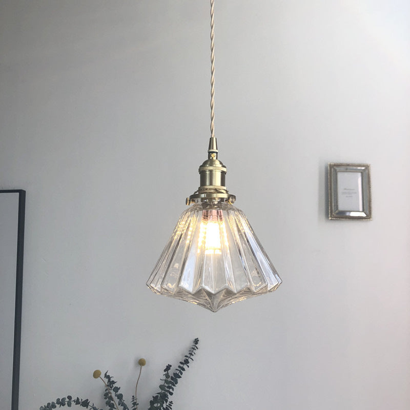 Brass Glass Pendant Light Nordic Japanese Style