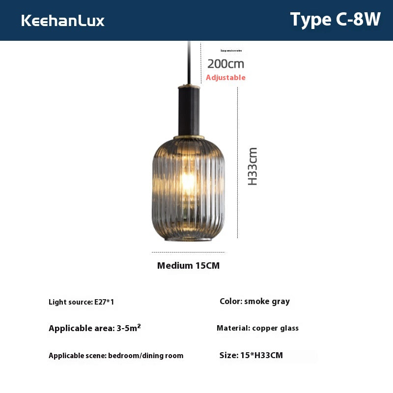 Modern Minimalist Glass Single Pendant Light