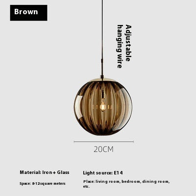 Simple Water-wave Glass Ball Creative Chandelier