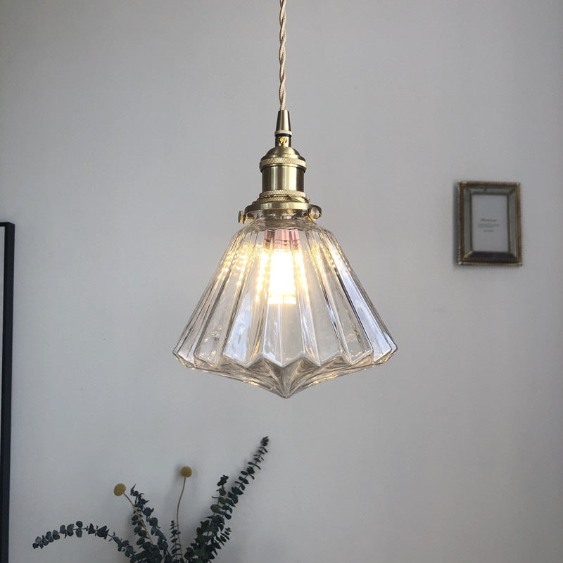 Brass Glass Pendant Light Nordic Japanese Style