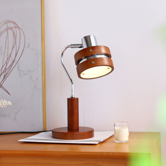 Living Room High-grade Atmosphere Mid-ancient French Walnut-color Table Lamp Retro