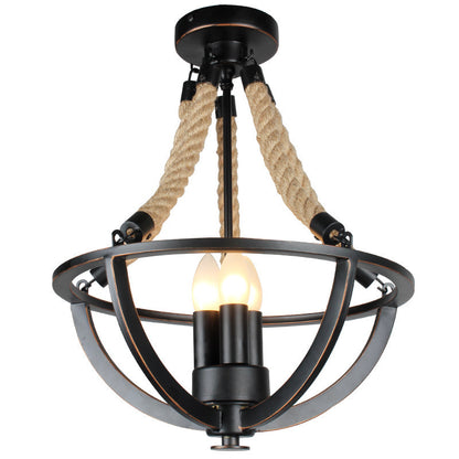 Nordic Retro Personality Creative Hemp Rope Chandelier
