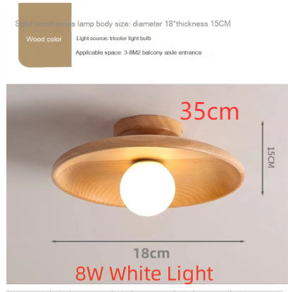Japanese-style Solid Wood Aisle Light Ceiling Lamp Modern Minimalist