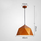 Lámpara colgante geométrica de hierro colorida