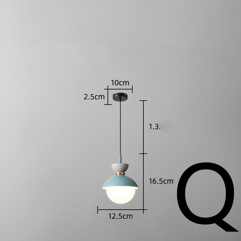 Nordic Bedside Small Chandelier Bar Art Three-head Dining Room Lamp