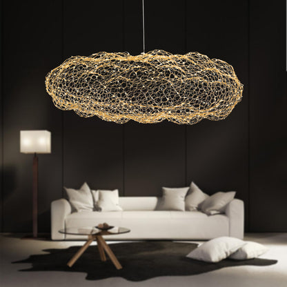 Mesh Woven Sky Star Iron Net Cloud Chandelier