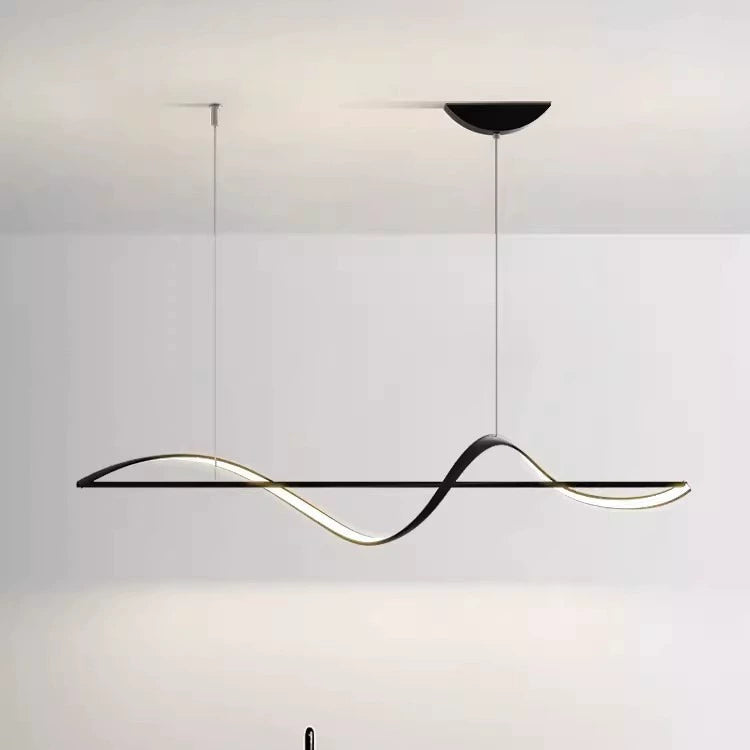 LED Wave Linear Pendant Chandelier Minimalist