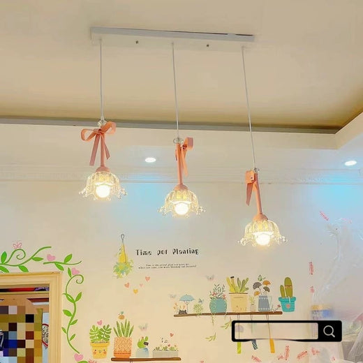 Cream Pendant Lamp Minimal Hanging Light