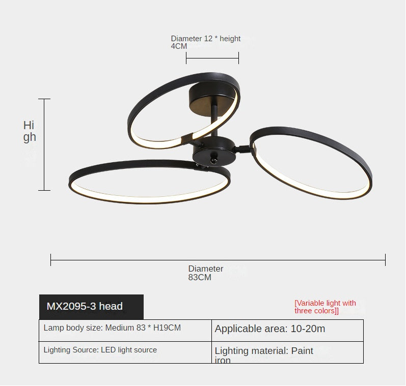 New Modern Minimalist Creative Personality Ring Led Chandelier