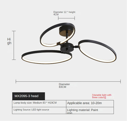 New Modern Minimalist Creative Personality Ring Led Chandelier