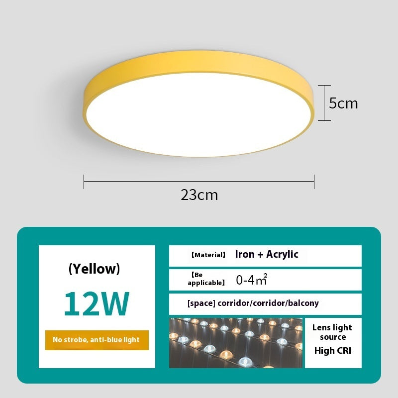 Led Ceiling Light Simple Living Room Round Nail Lamp For Domestic Use