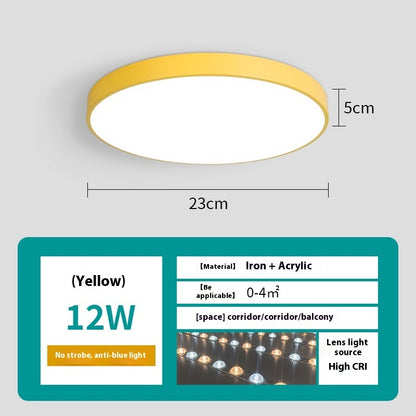 Led Ceiling Light Simple Living Room Round Nail Lamp For Domestic Use