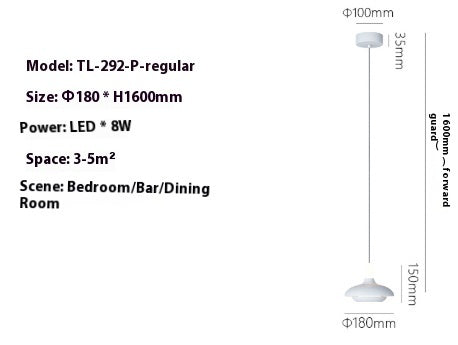 Modern Minimalist And Adjustable Creative Bedside Pendant Light