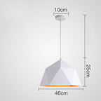 Lámpara colgante geométrica de hierro colorida