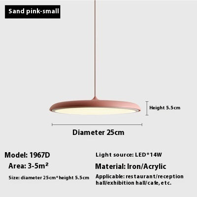 Dining Room Chandelier Macaron Flying Saucer Artistic Lamp