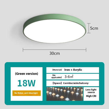 Led Ceiling Light Simple Living Room Round Nail Lamp For Domestic Use